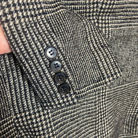 Dolce & Gabbana Wool Plaid Suit Y2K Cropped Blazer Flare Pants Made in Italy - Picture 15 of 16